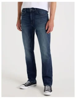 Grab Straight At Waist Tinted Jeans in Dark Denim