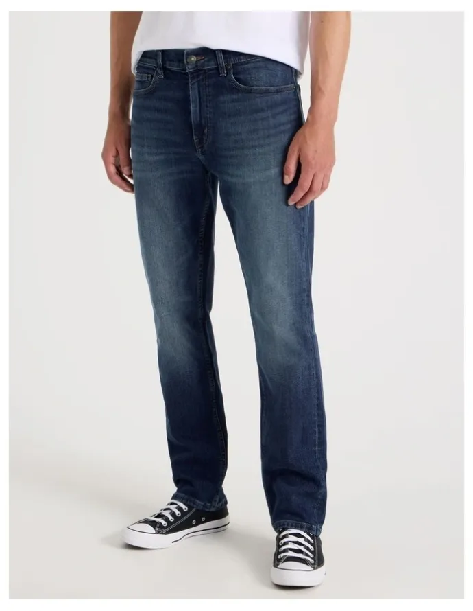 Grab Straight At Waist Tinted Jeans in Dark Denim