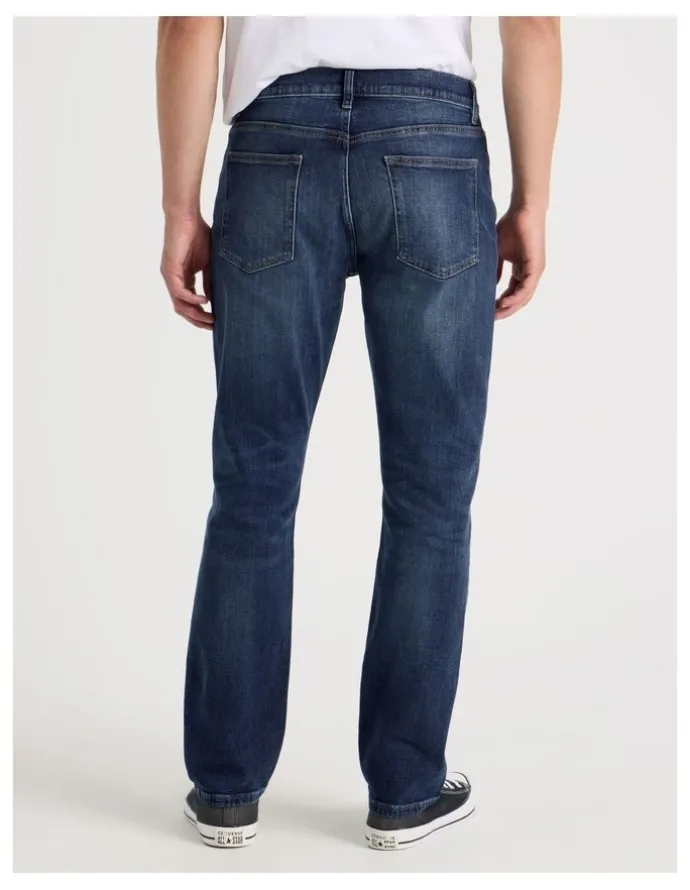 Grab Straight At Waist Tinted Jeans in Dark Denim