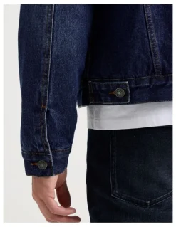 Grab Type 3 Sherpa Trucker Jacket in Mid Blues