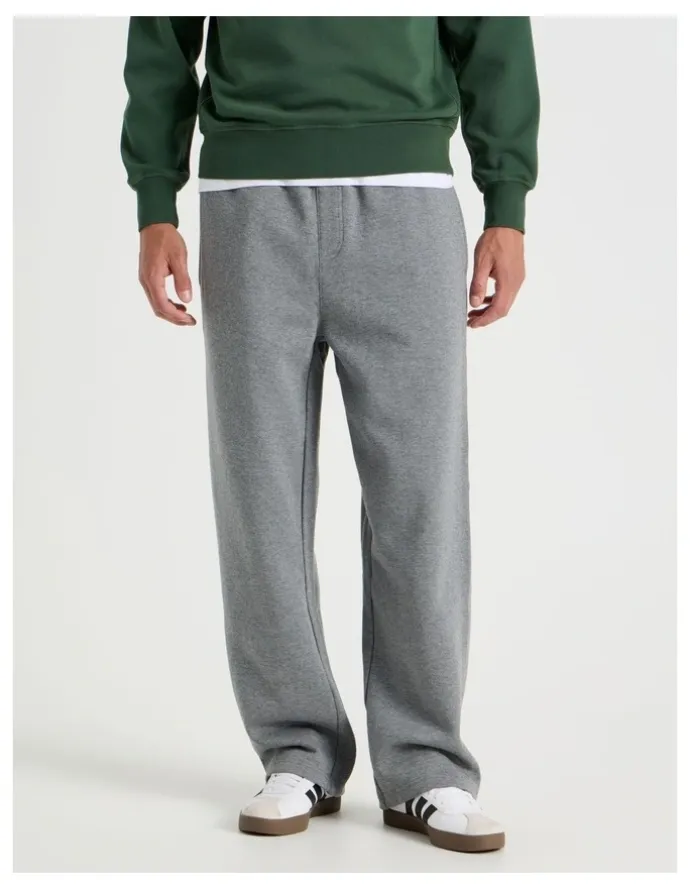 Grab Wide Leg Trackpant in Charcoal