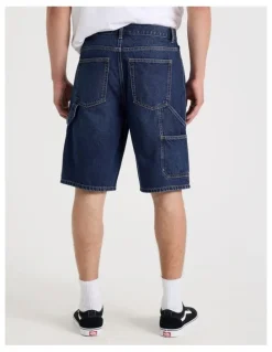 Grab Workwear Relaxed Shorts in Dark Denim