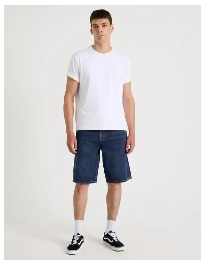 Grab Workwear Relaxed Shorts in Dark Denim