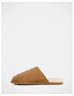 Grosby Adrian Scuff Slippers in Chestnut