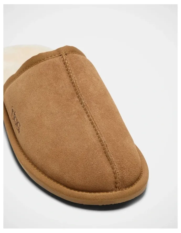 Grosby Adrian Scuff Slippers in Chestnut