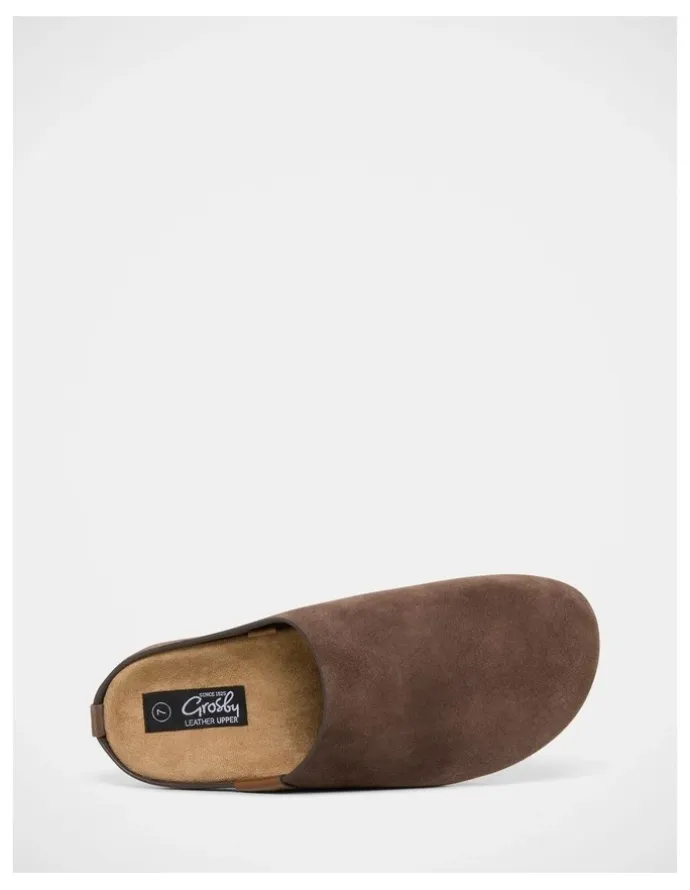 Grosby Albert Slippers in Chocolate