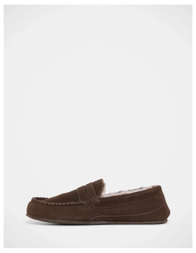 Grosby Maxwell Slippers in Chocolate