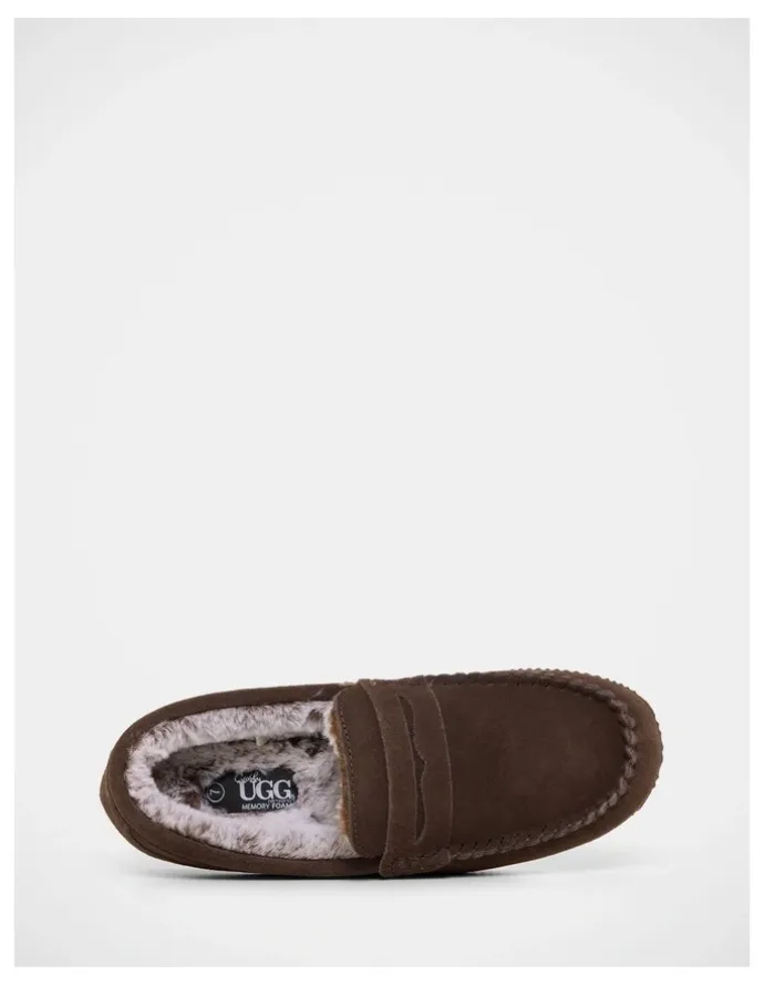 Grosby Maxwell Slippers in Chocolate