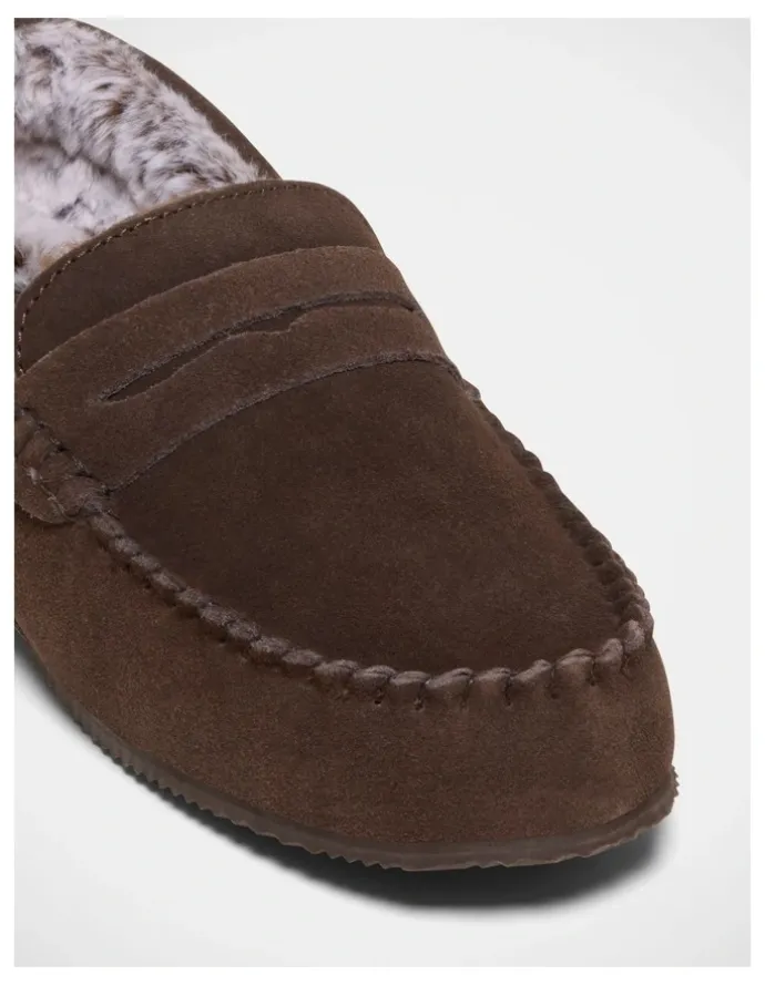 Grosby Maxwell Slippers in Chocolate