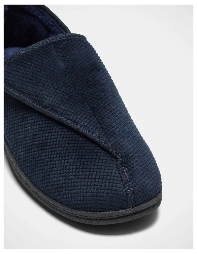 Grosby William Velcro Slippers in Navy
