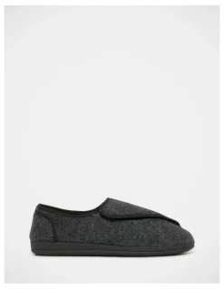 Grosby William Velcro Slippers in Grey