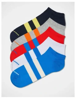 Happy Socks 5-Pack Solid Ankle Socks in Multi