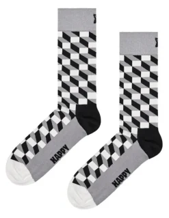 Happy Socks 4Pk Classic Sock Gift Set In Black/white