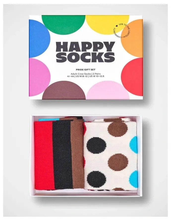 Happy Socks Pride Socks Gift Set 2 Pack