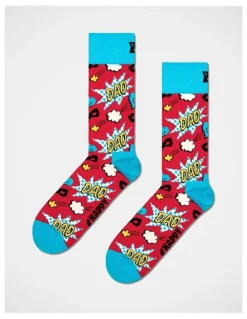 Happy Socks Super Dad Giftset Socks 3-Pack in Red
