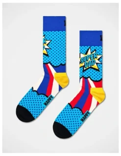 Happy Socks Super Dad Giftset Socks 3-Pack in Red