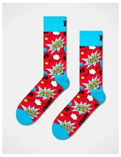 Happy Socks Super Dad Giftset Socks 2-Pack in Blue