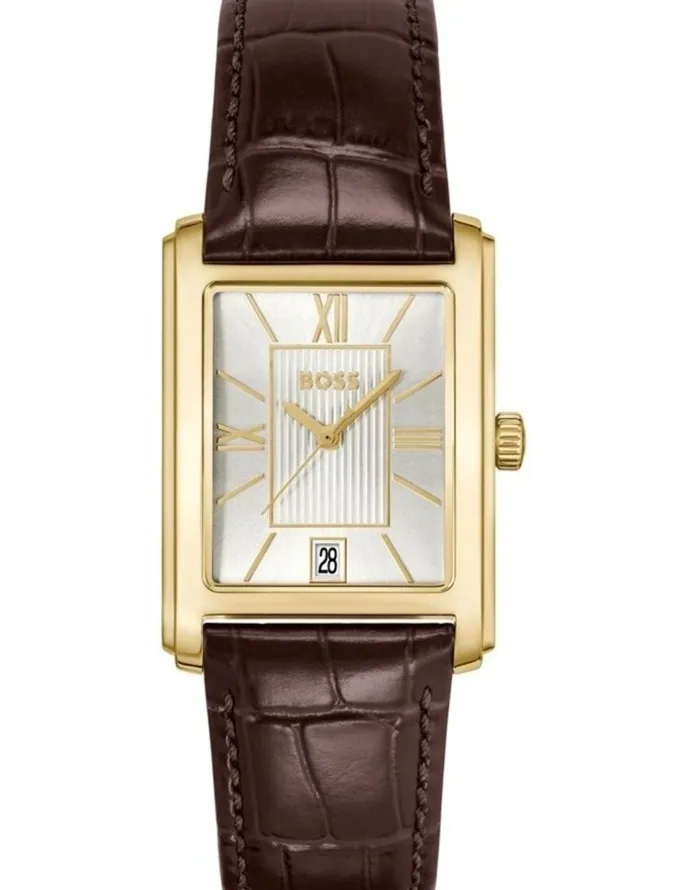 Hugo Boss Principle Dress Leather Dial 1514300 Watch in Brown
