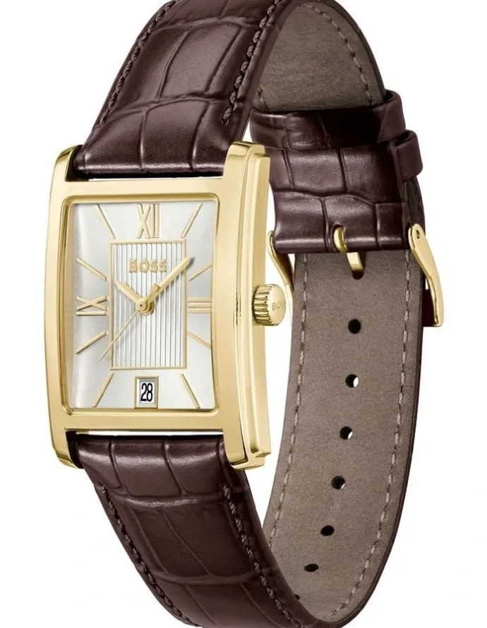 Hugo Boss Principle Dress Leather Dial 1514300 Watch in Brown