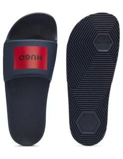 Hugo Boss Timein Slides in Dark Blue