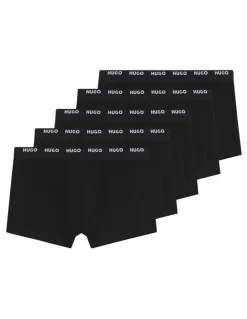 Hugo Cotton Stretch Trunks 5 Pack in Black