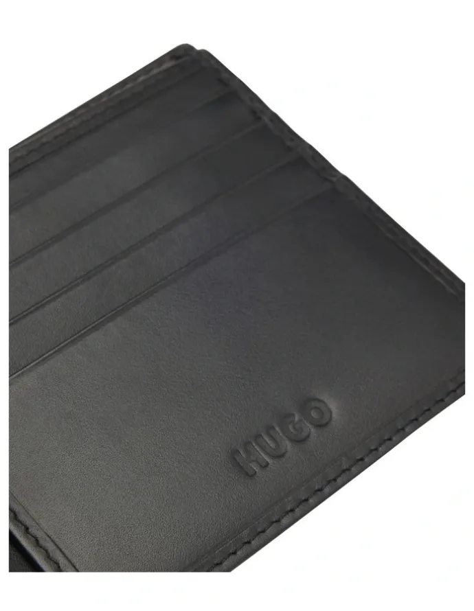 Hugo Gift-boxed wallet and coin case in smooth leather in Black