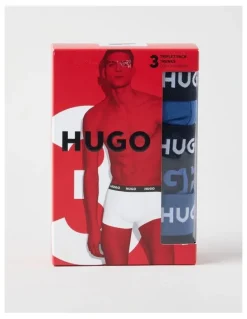 Hugo Triplet Cotton Stretch Trunks 3 Pack in Multi