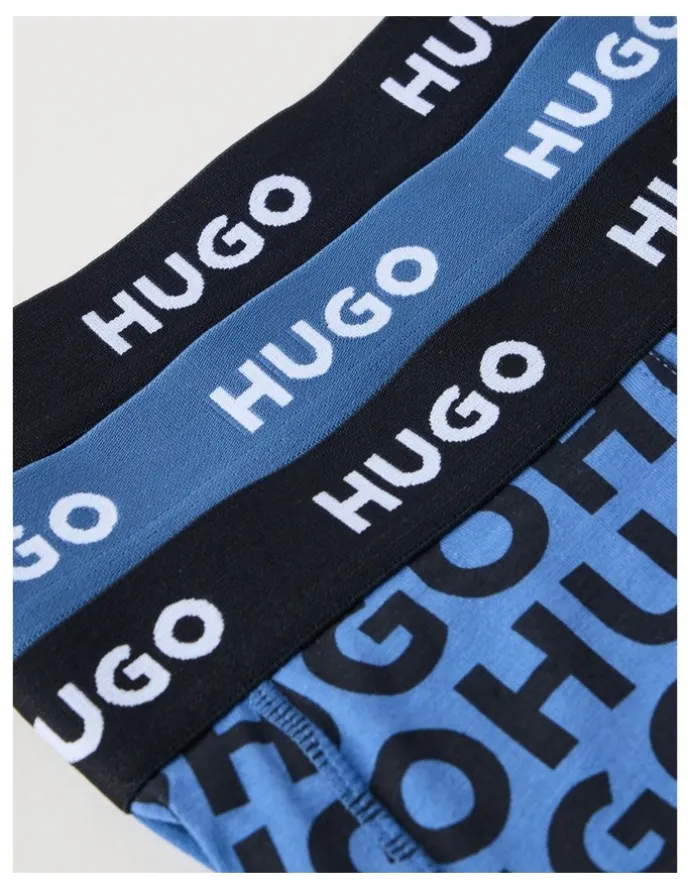Hugo Triplet Cotton Stretch Trunks 3 Pack in Multi