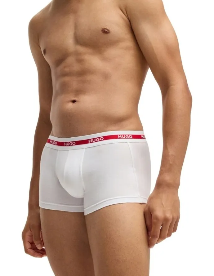 Hugo Triplet Planet Cotton Stretch Trunks 3 Pack in Multi