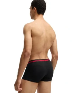 Hugo Triplet Planet Cotton Stretch Trunks 3 Pack in Black