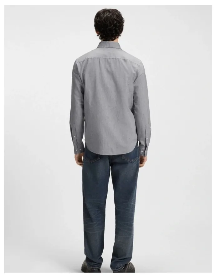 Hugo Evito Long Sleeve Shirt in Dark Green