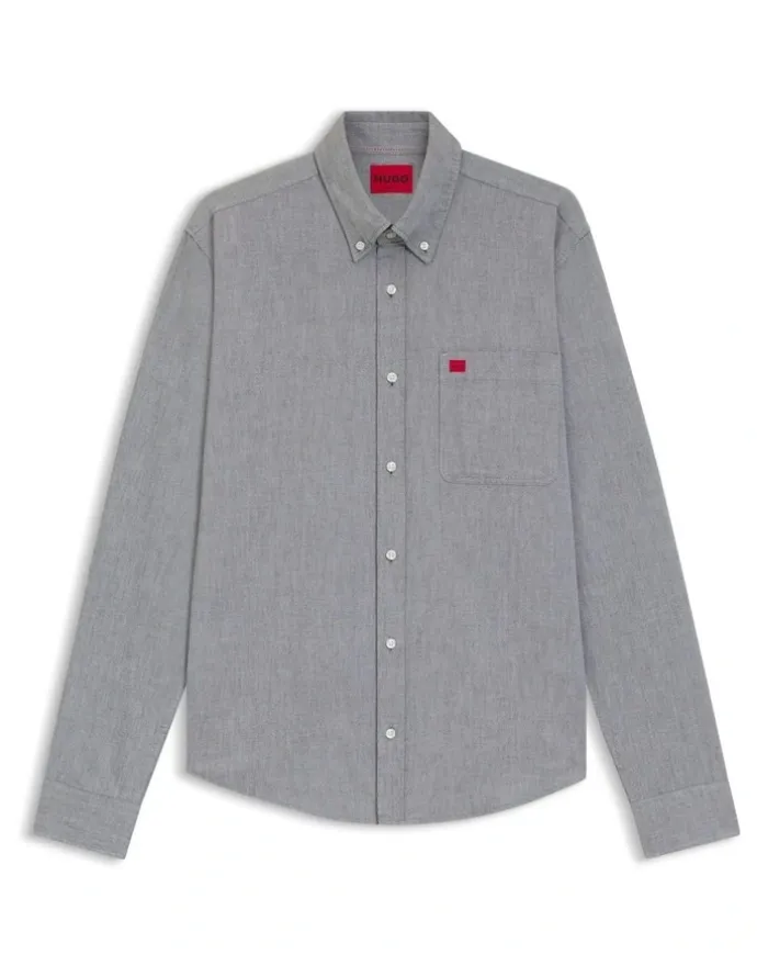 Hugo Evito Long Sleeve Shirt in Dark Green