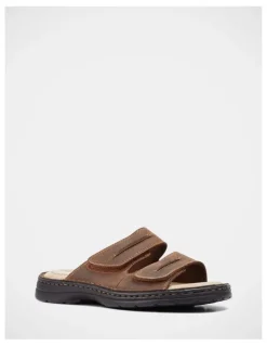 Hush Puppies Slider Sandals in Brown