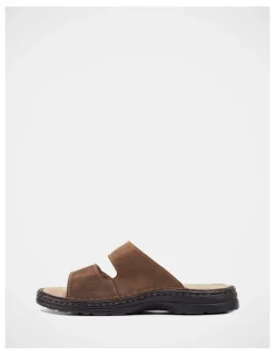 Hush Puppies Slider Sandals in Brown