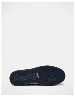 Hush Puppies Swing Leather Sneaker in Navy Wild