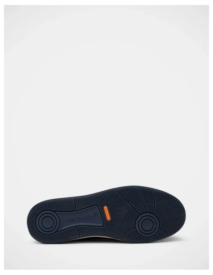 Hush Puppies Swing Leather Sneaker in Navy Wild