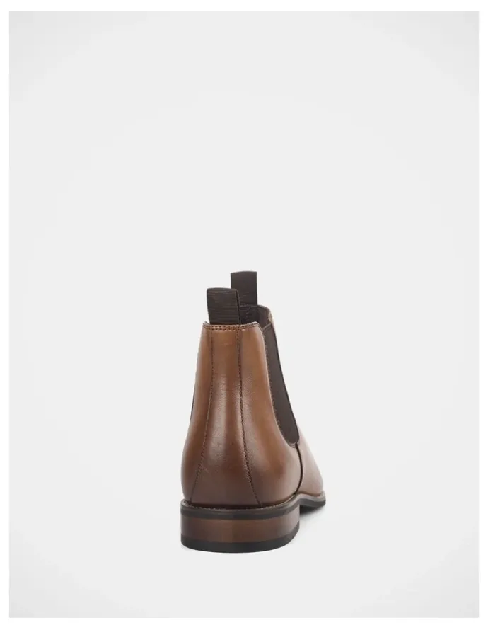 Hush Puppies Wisconsin Boots In Cognac Burnish