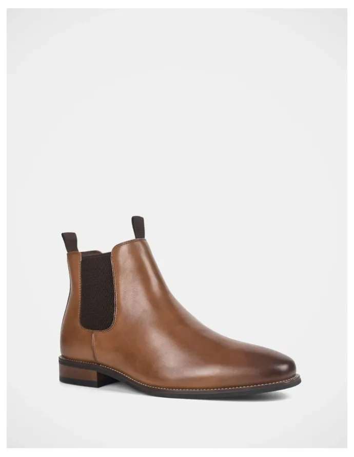 Hush Puppies Wisconsin Boots In Cognac Burnish
