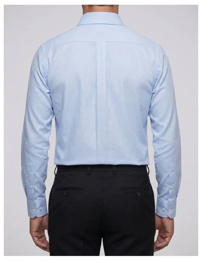 Institchu Carroll Blue Textured Cotton Shirt