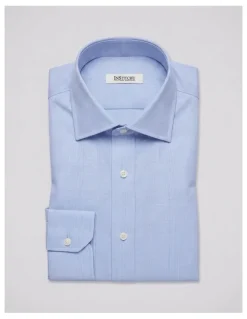 Institchu Chekhov Blue Glen Plaid Cotton Shirt