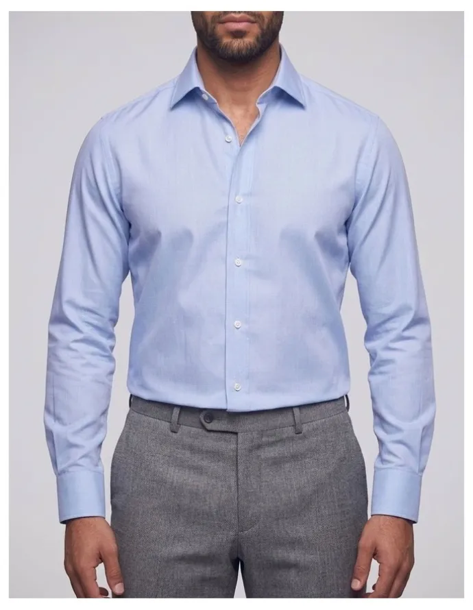Institchu Chekhov Blue Glen Plaid Cotton Shirt