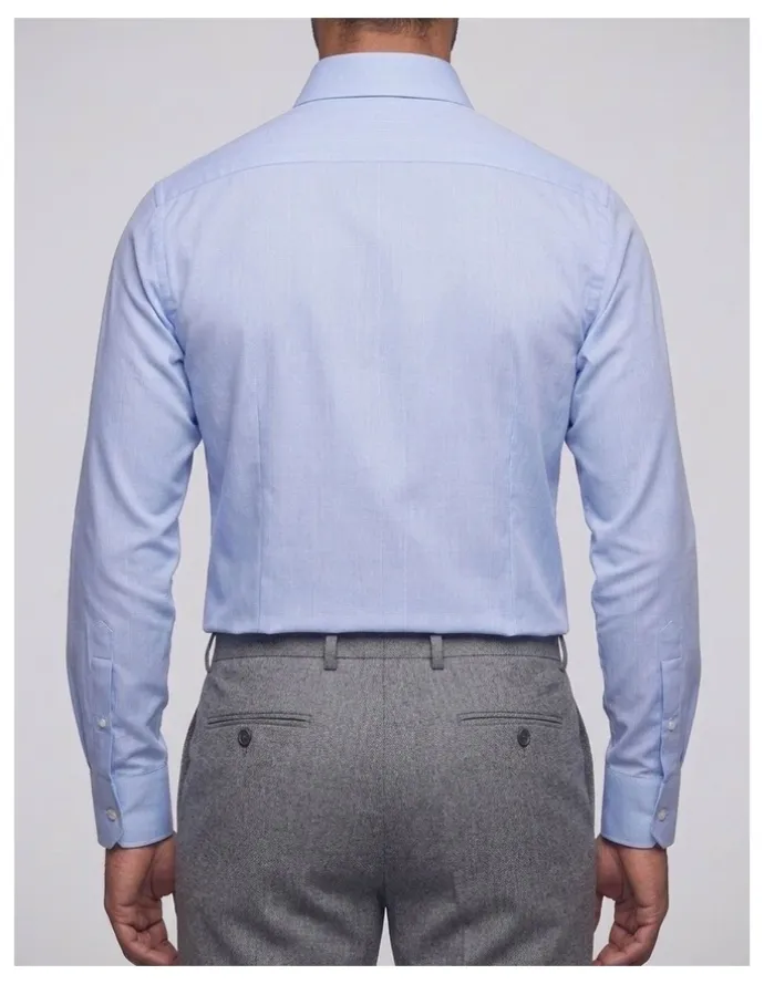 Institchu Chekhov Blue Glen Plaid Cotton Shirt