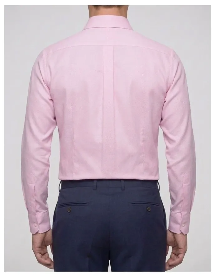 Institchu Cussler Pink Pincheck Cotton Shirt