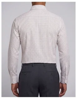 Institchu Dickinson Red Windowpane Cotton Shirt