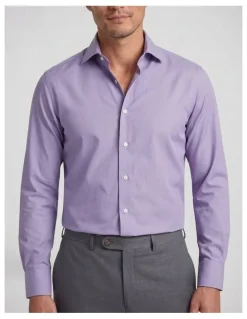 Institchu Faulkner Purple Cotton Shirt