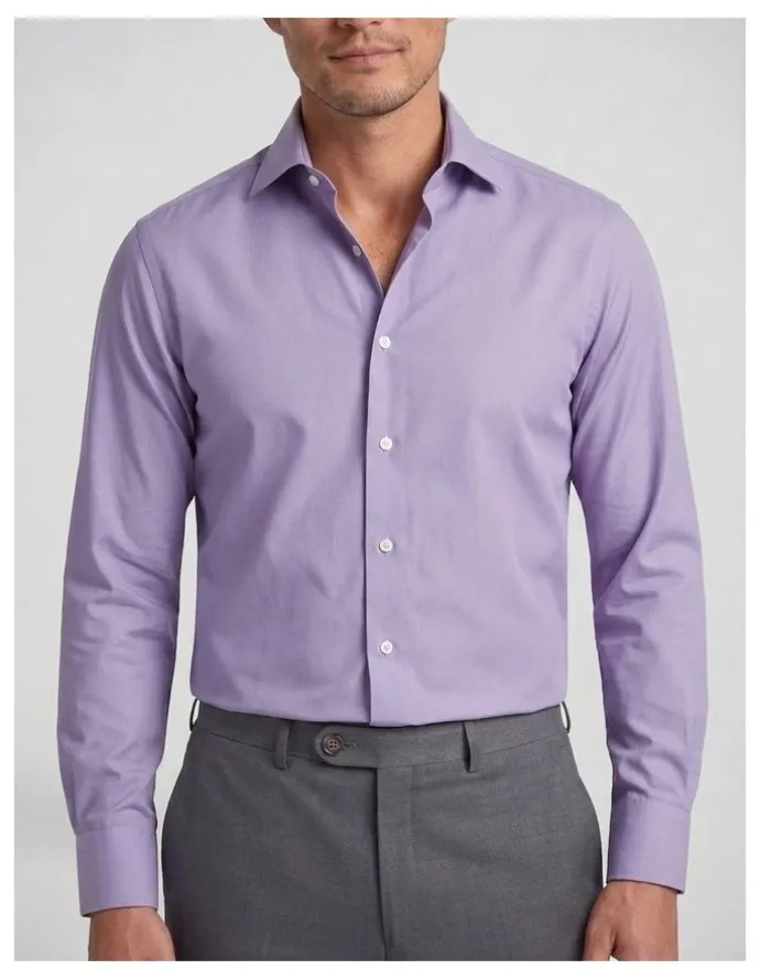 Institchu Faulkner Purple Cotton Shirt