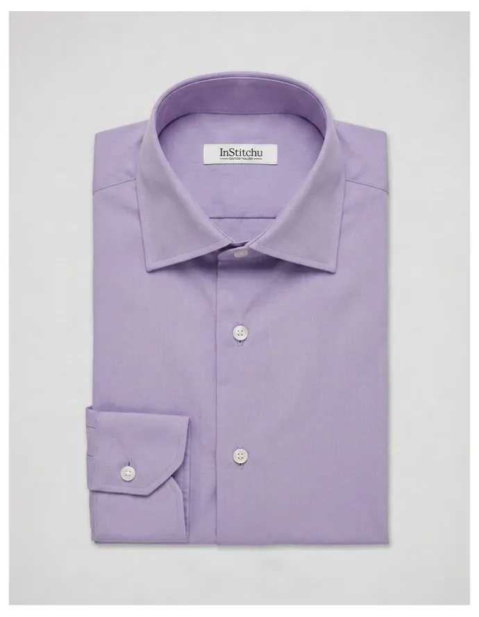 Institchu Faulkner Purple Cotton Shirt