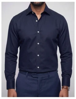 Institchu Marco Navy Twill Cotton Shirt