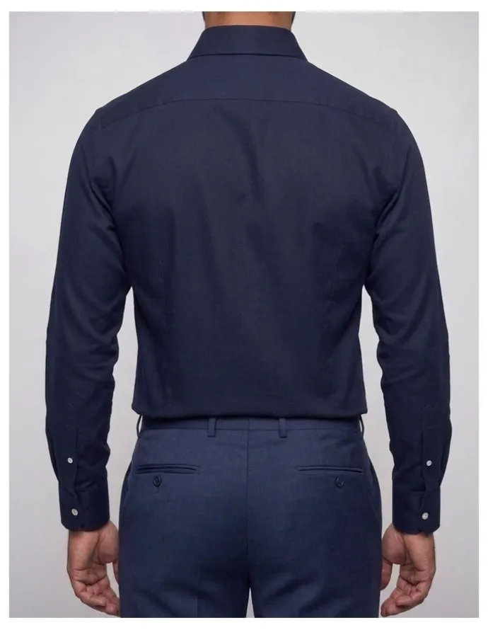 Institchu Marco Navy Twill Cotton Shirt