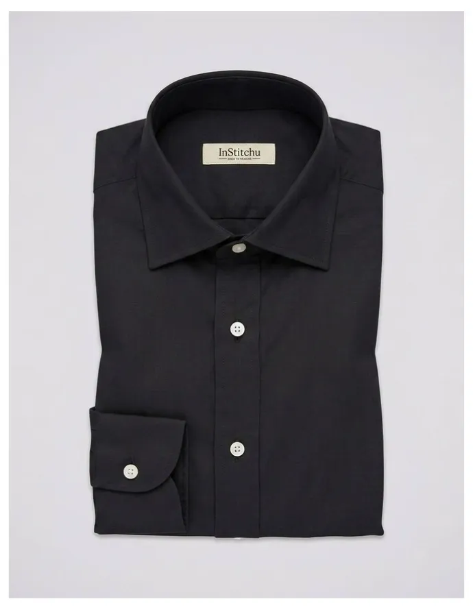 Institchu Marconi Black Cotton Shirt